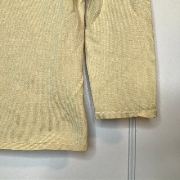 Classiques Entier | Yellow Square-Neck Silk Sweater - Picture 3 of 7